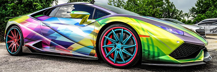 Avery Dennison digitally printable wrap film applied to a vehicle panel