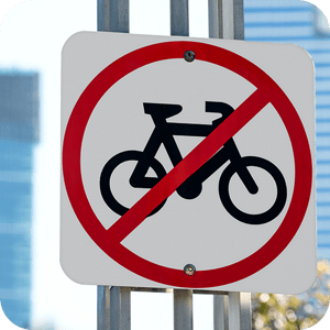 No bicycle sign No bicycle sign