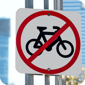 No bicycle sign