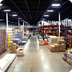 Grimco distribution center warehouse.